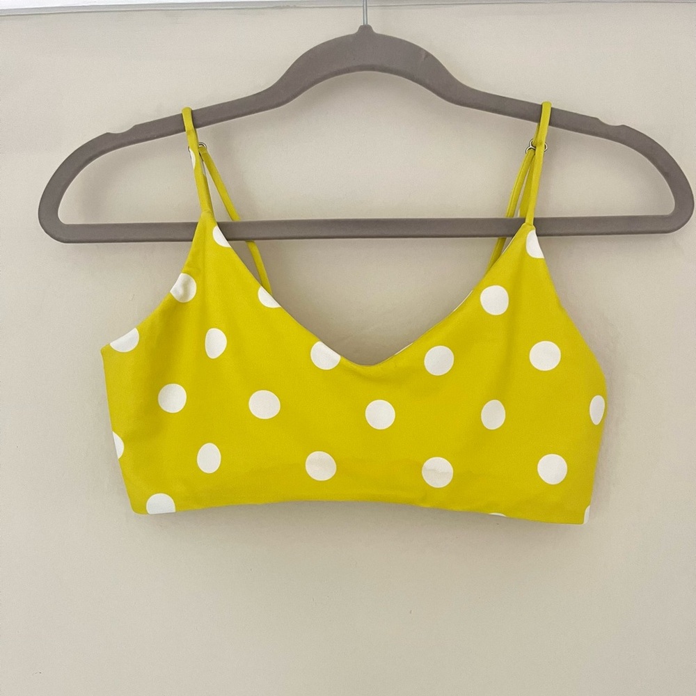 Mikoh Yellow Polka Dot Bikini Top